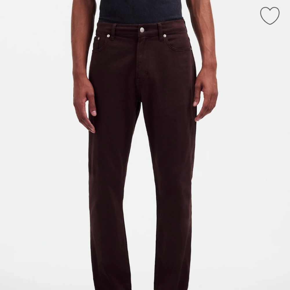 Madewell Men's Straight Jeans - Deep Brown - Picture 3 of 9